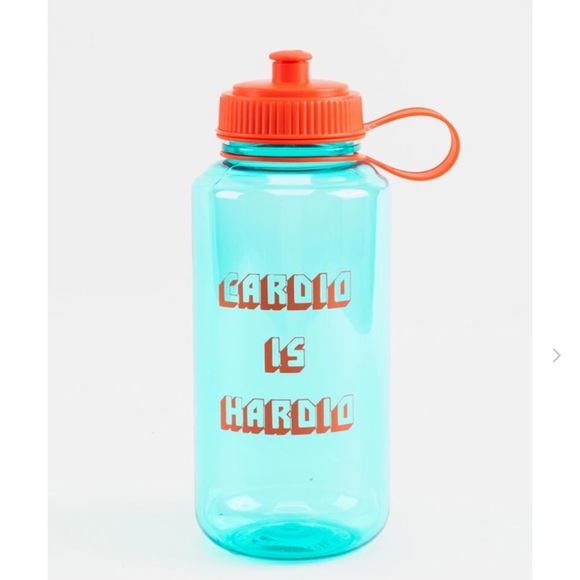 Francescas Turquoise Easy Sip Hydration Bottle Cardio is Hardio Water 34 Oz. - Picture 2 of 8